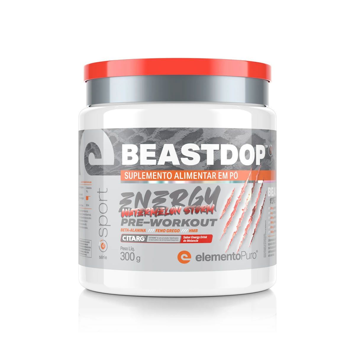 BeastDop Energy Pr� Treino - 300g Melancia - ElementoPuro