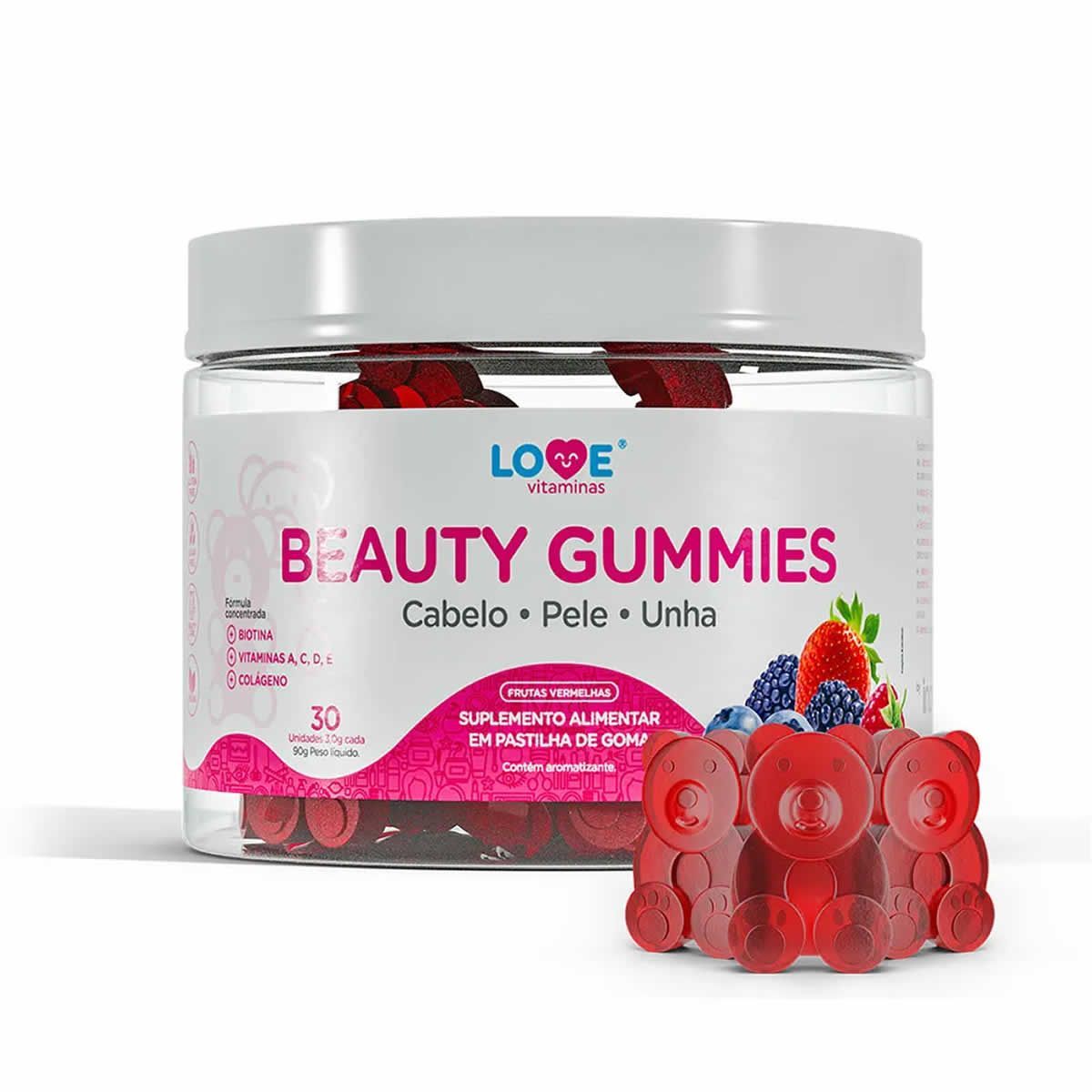Beauty Gummies - 30 gomas Frutas Vermelhas - Inove Nutrition