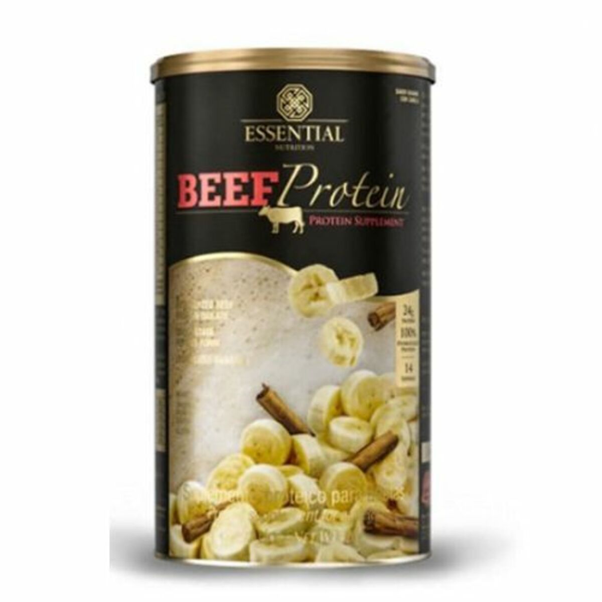 Beef Protein - 420g Banana Com Canela - Essential Nutrition