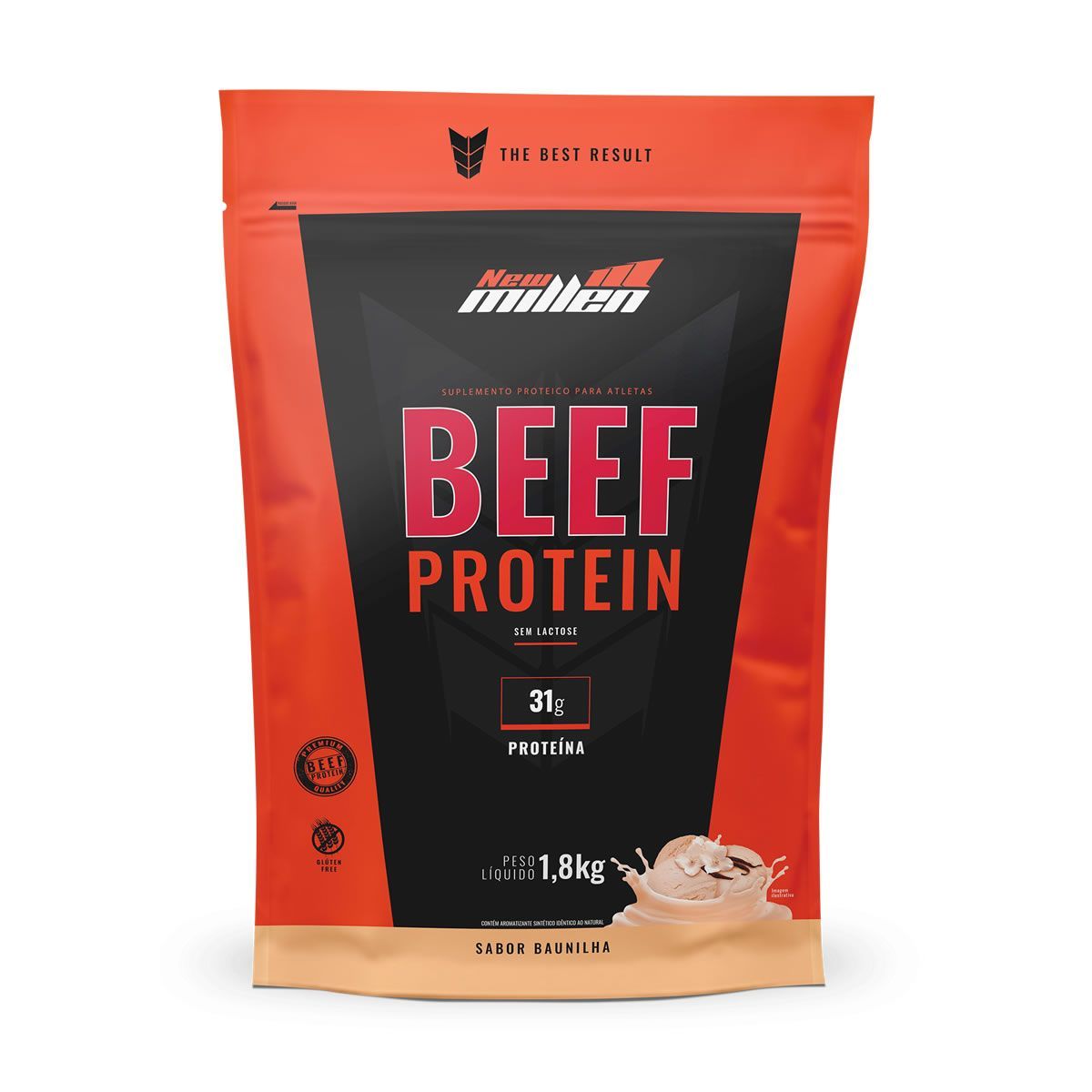 Beef Protein Isolate - 1800g Refil Baunilha - New Millen