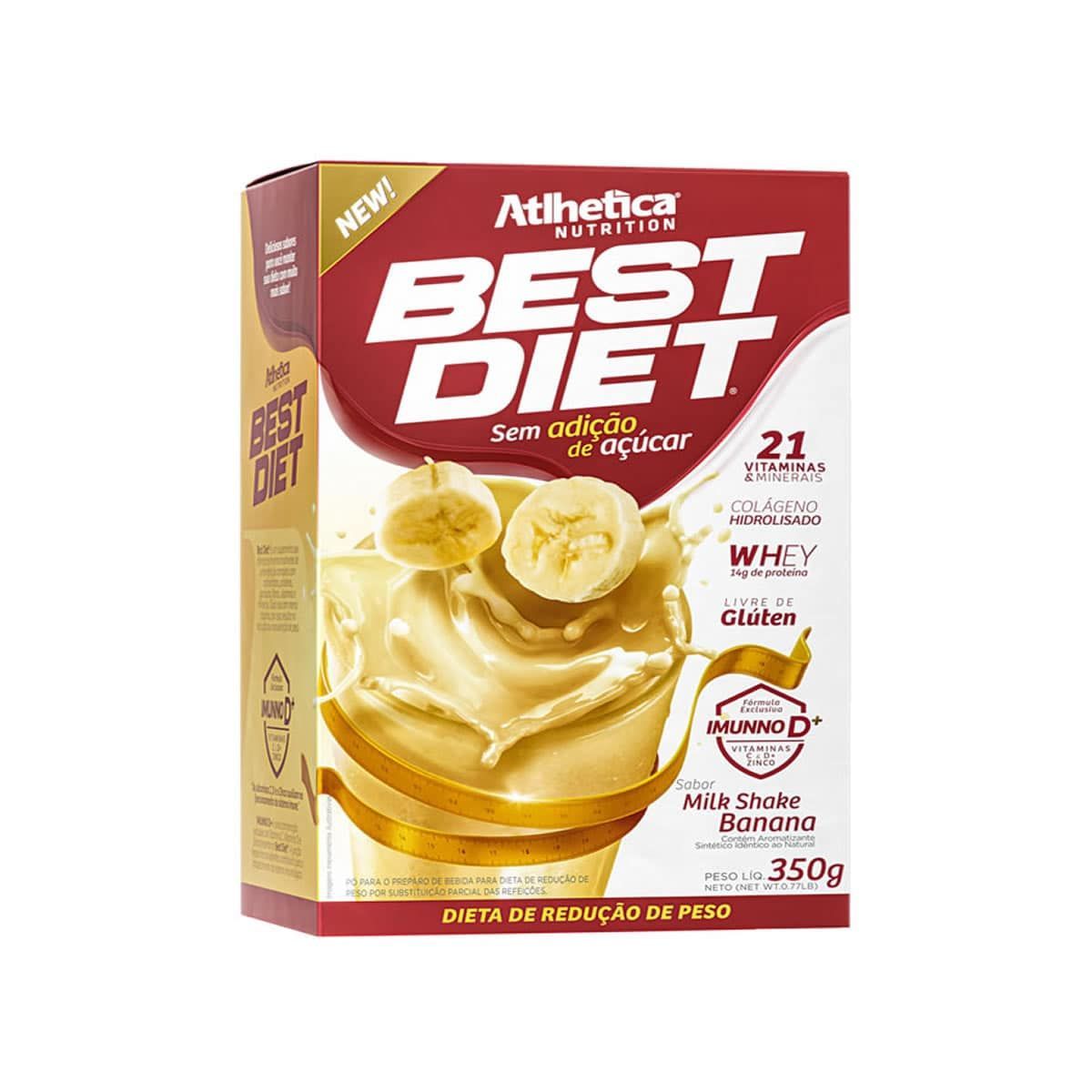 Best Diet - 350g Milk Shake Banana - Atlhetica Nutrtion