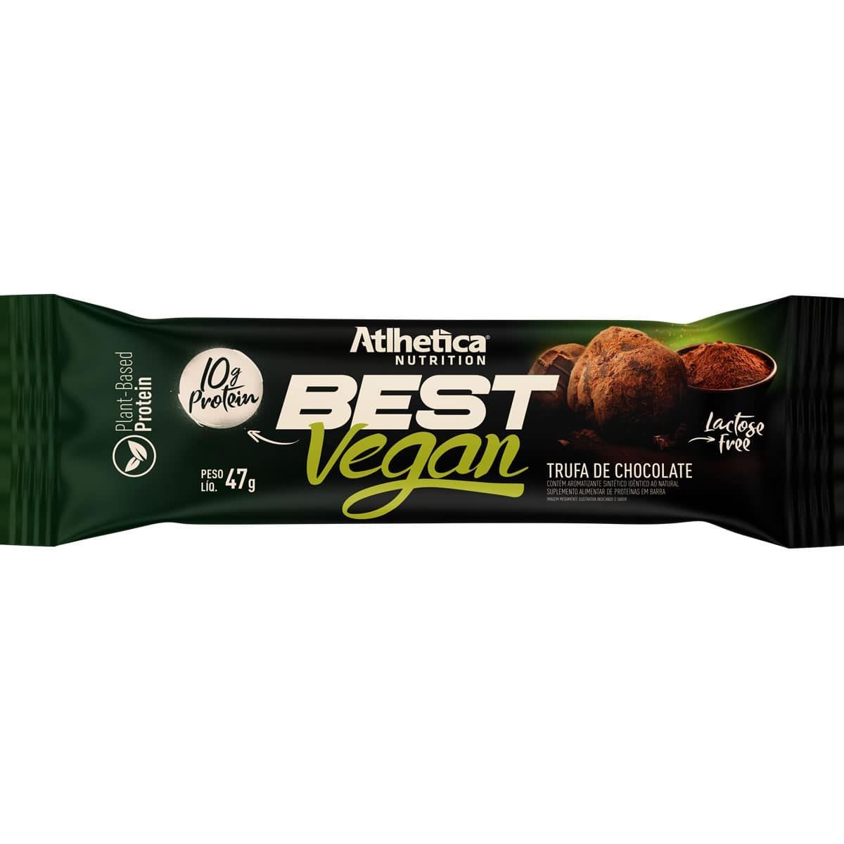 Best Vegan Bar - 1 Unidade de 47g Trufa de Chocolate - Atlhetica Nutrition