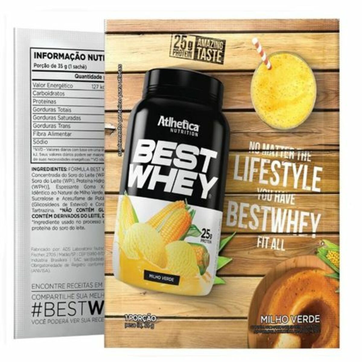 Best Whey - 1 sach� 35g Milho Verde - Atlhetica Nutrition