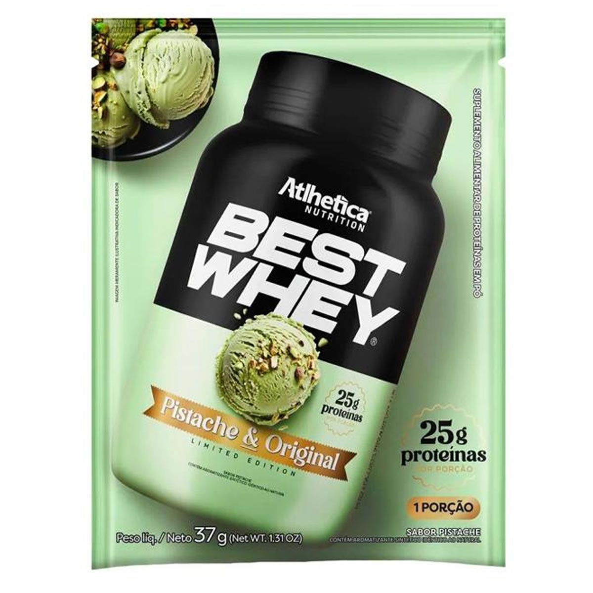 Best Whey - 1 Sach� 37g Pistache - Atlhetica Nutrition