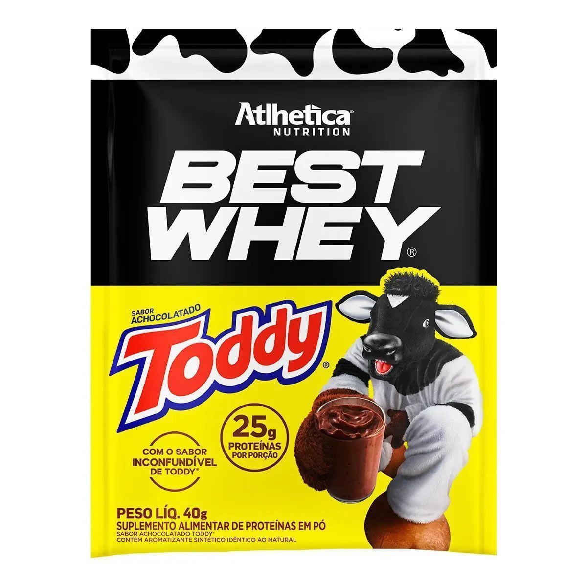 Best Whey - 1 Sach� 40g Achocolatado Toddy - Atlhetica Nutrition*** EMBALAGEM COM AVARIA***Data Venc. 30/10/2026