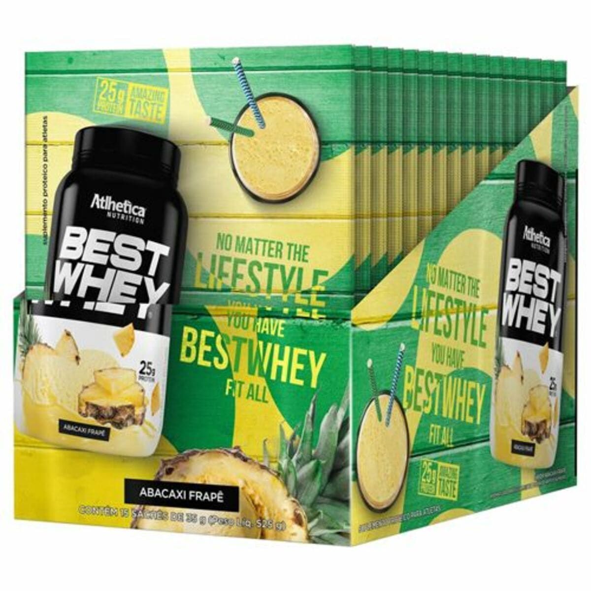 Best Whey - 15 Sach�s 35g Abacaxi Frap� - Atlhetica Nutrition