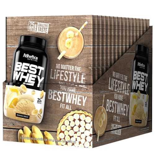 Best Whey - 15 sach�s 40g Banana Cream - Atlhetica Nutrition