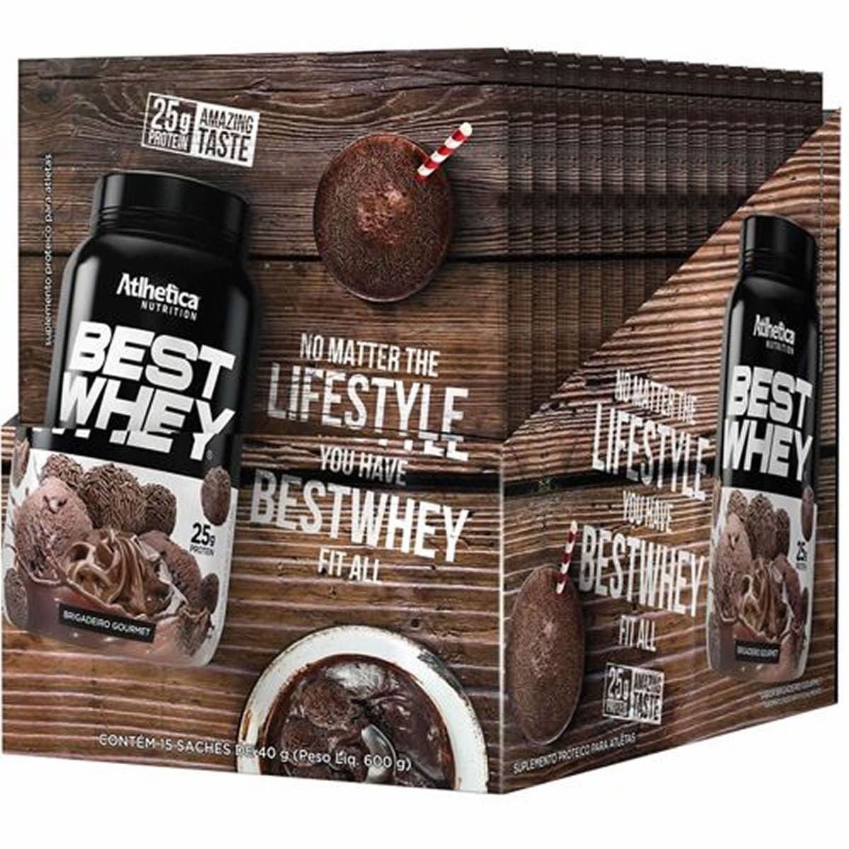 Best Whey - 15 sach�s 40g Brigadeiro Gourmet - Atlhetica Nutrition