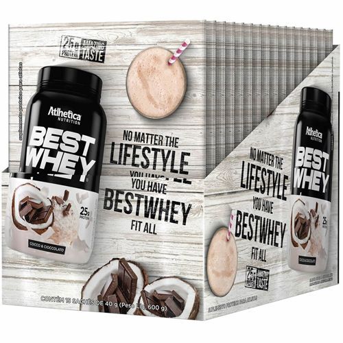 Best Whey - 15 sach�s 40g C�co & Cioccolato - Atlhetica Nutrition