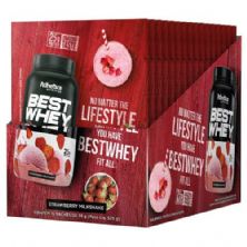 Best Whey - 15 Sach�s 35g Strawberry Milkshake - Atlhetica Nutrition