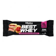 Barra Proteica Best Whey - 1 Unidade 62g Cheesecake de Morango Atlhetica Nutrition
