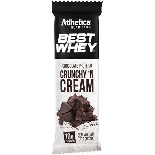 Best Whey Chocolate Proteico - 1 Unidade de 50g Chocolate ao Leite com Flocos de Malte - Atlhetica Nutrition