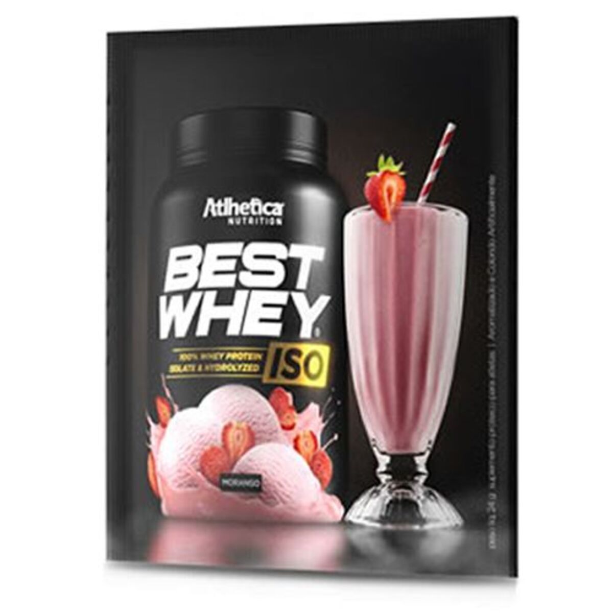 Best Whey Iso - 1 Sach� de 24g Morango - Atlhetica