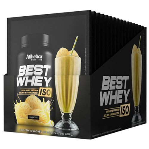 Best Whey Iso - 15 Sach�s 24g Maracuj� - Atlhetica Nutrition
