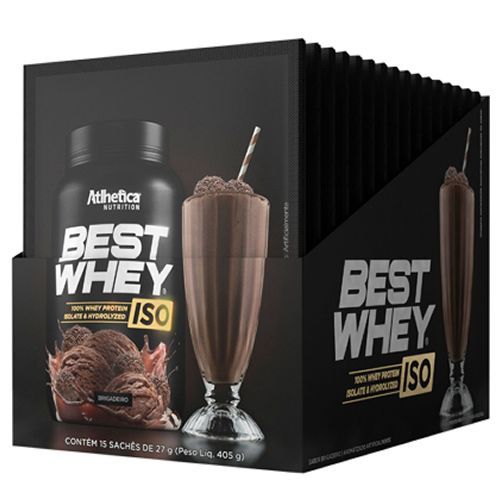 Best Whey Iso - 15 Sach�s 27g Brigadeiro - Atlhetica Nutrition
