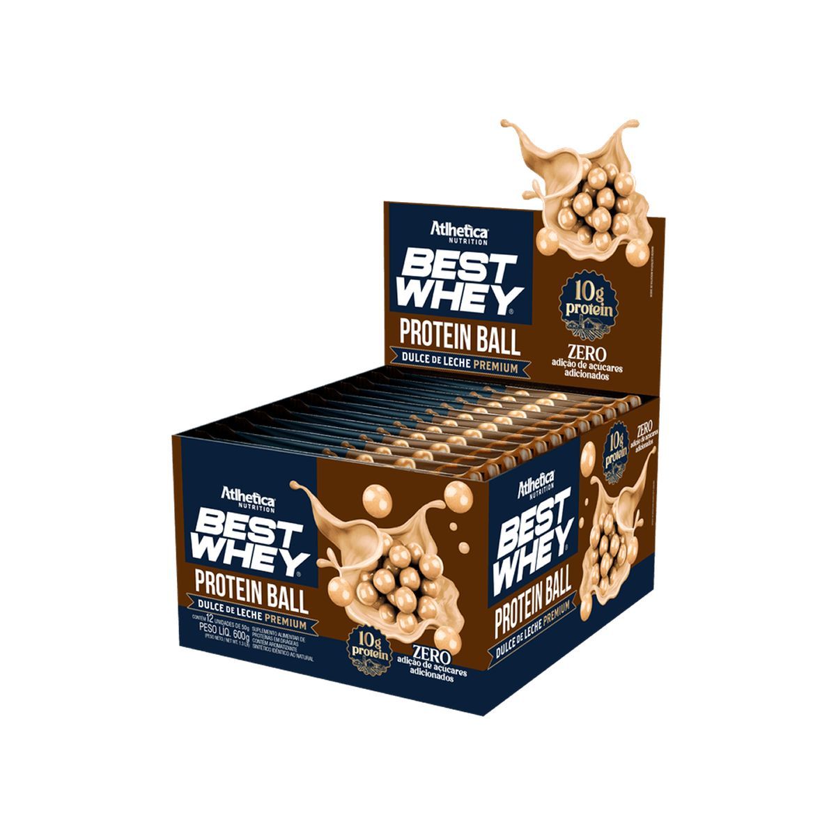 Protein Ball Best Whey - 12 Unidades Dulce de Leche Premium - Atlhetica Nutrition*** Data Venc. 07/09/2025