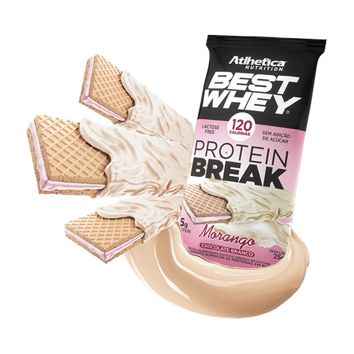 Best Whey Protein Break - 1 unidade 25g Morango - Atlhetica Nutrition