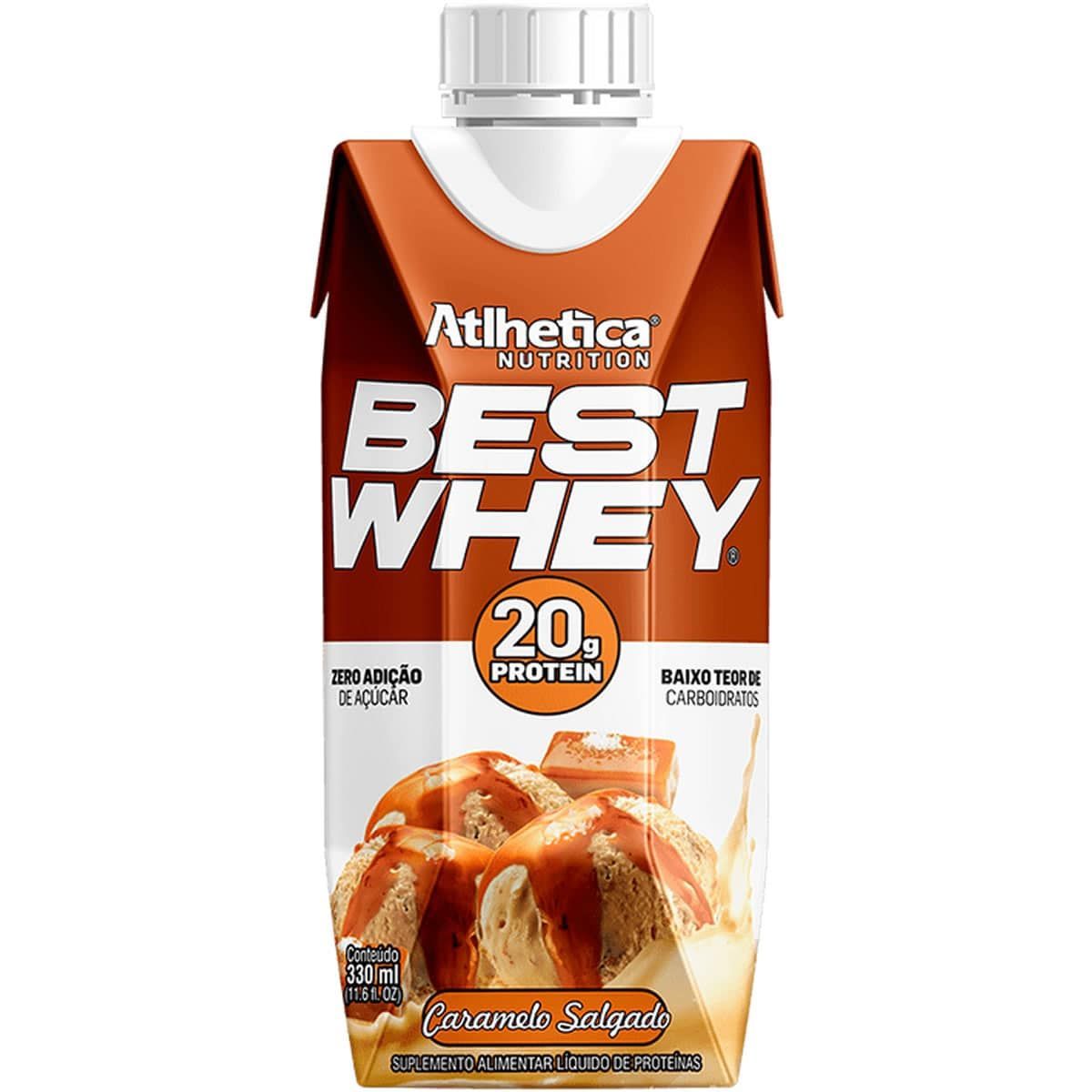 Best Whey Rtd - 330ml Caramelo Salgado - Atlhetica Nutrition*** Data Venc. 10/8/23