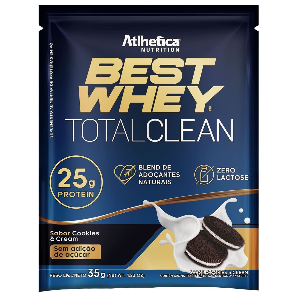 Best Whey Total Clean - 1 Sach� 35g Cookies & Cream - Atlhetica Nutrition