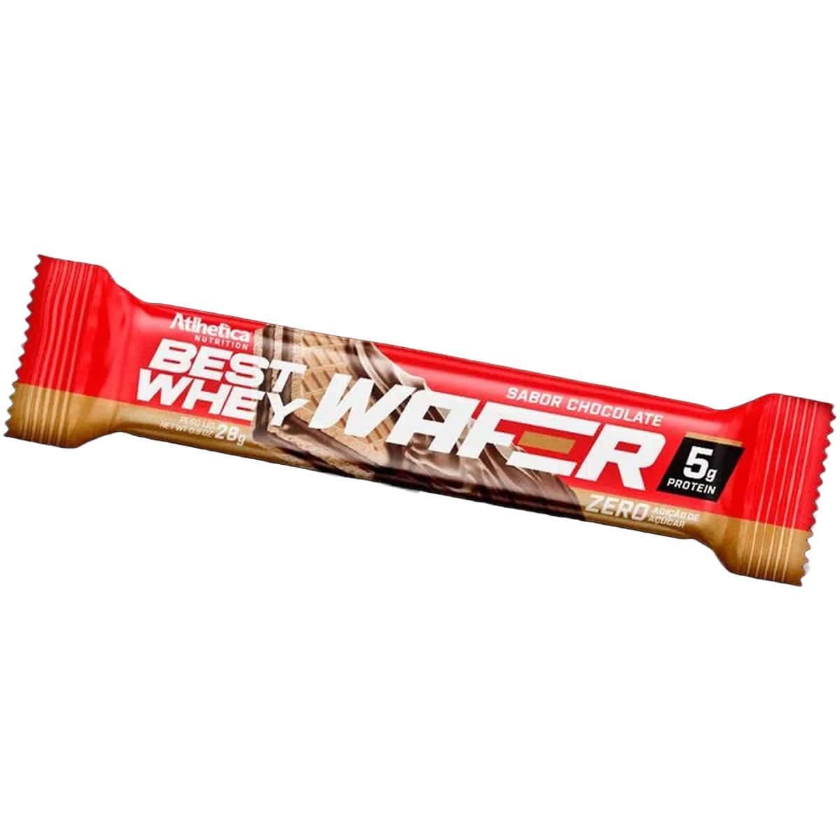 Best Whey Wafer - 1 Unidades 28g Chocolate - Atlhetica Nutrition*** Data Venc. 13/06/2024
