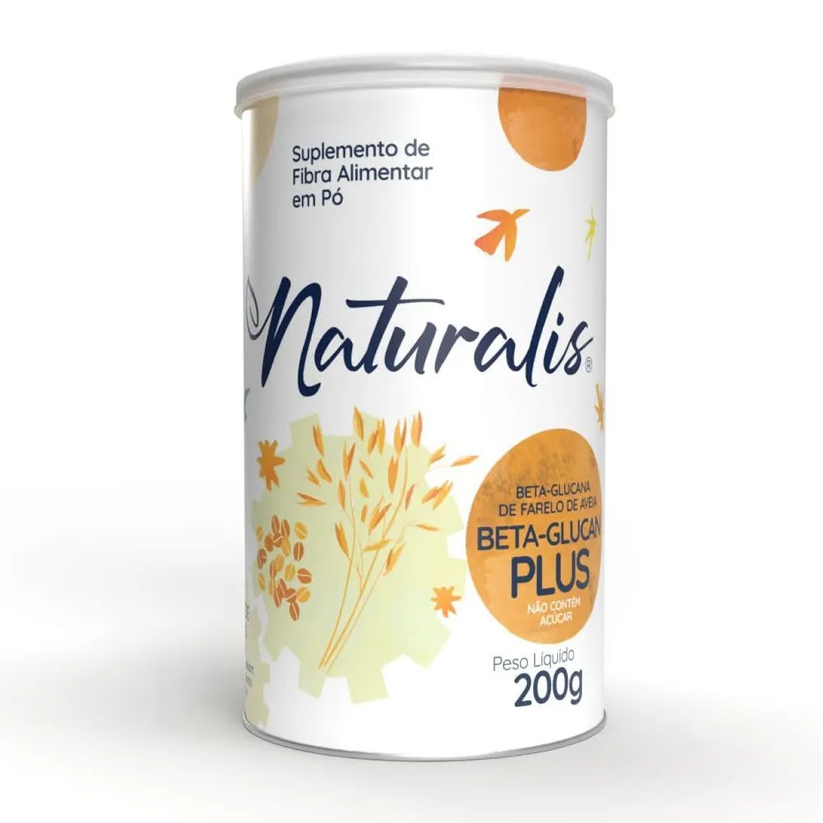 Beta-Glucan Plus de Farelo de Aveia - 200g Sabor Natural - Naturalis