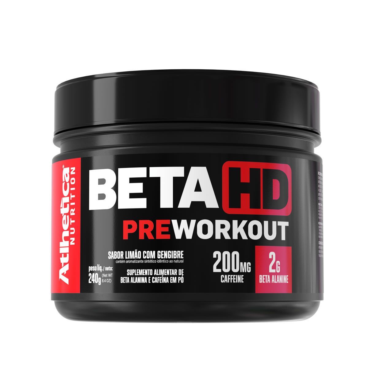 Beta HD PreWorkout - 240g Lim�o Com Gengibre - Athetica Nutrition