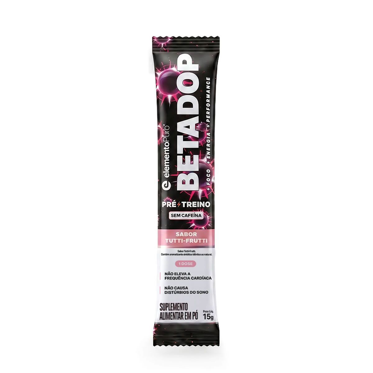 BetaDop Pr� Treino - 1 Sach� 15g Tutti Frutti - ElementoPuro
