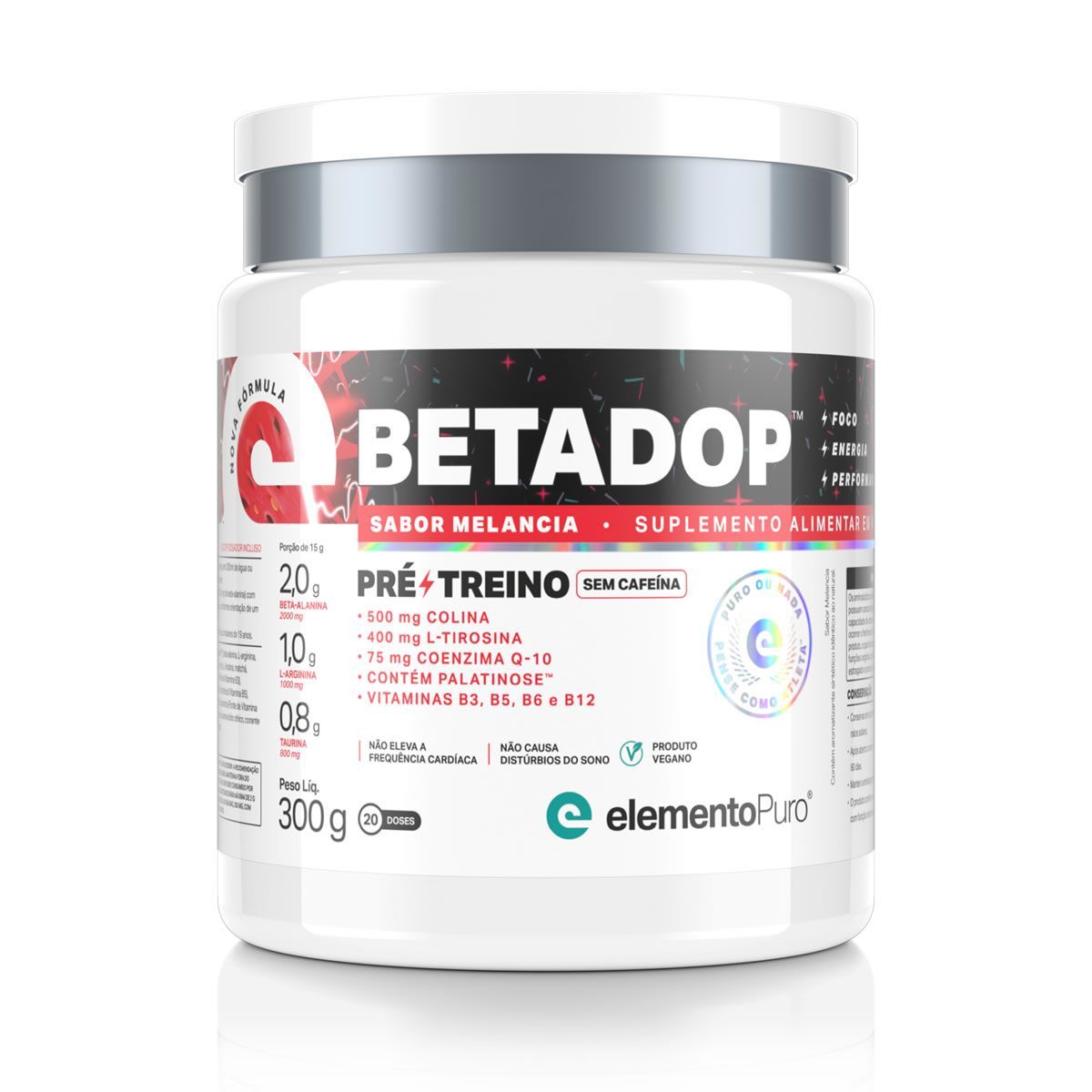 Betadop Pr�-treino - 300g Melancia -  ElementoPuro