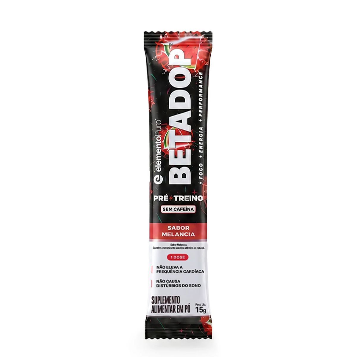 BetaDop Pr� Treino - 1 Sach� 15g Melancia - ElementoPuro