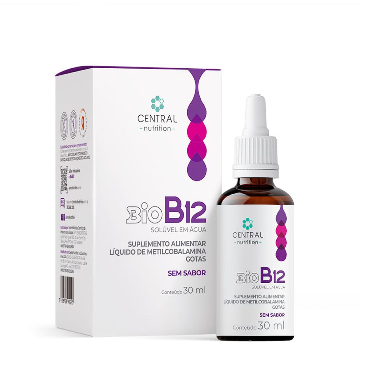 Bio B12 Gotas - 30ml Sem Sabor - Central Nutrition