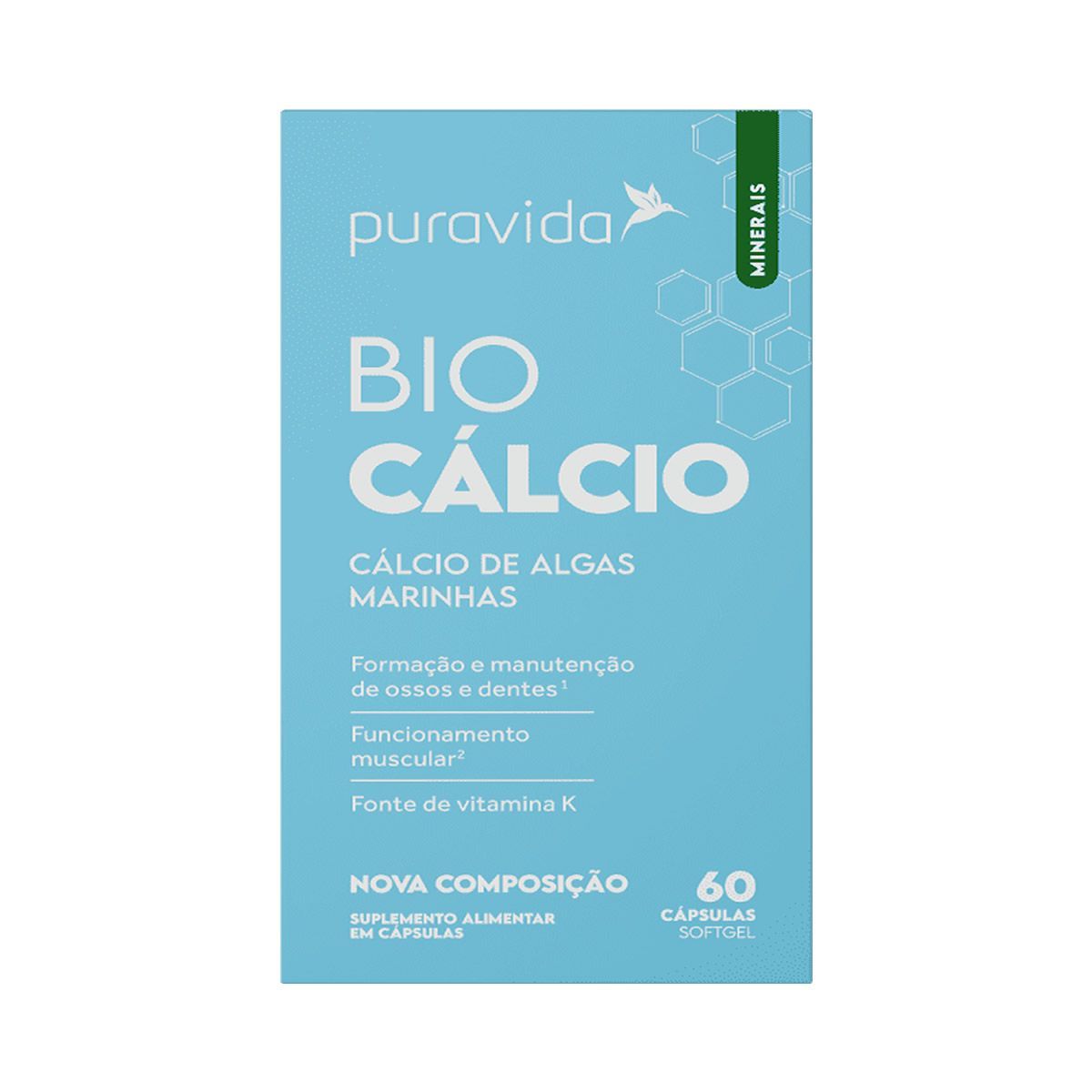 Bio Calcio - 60 C�psulas Softgel - Puravida