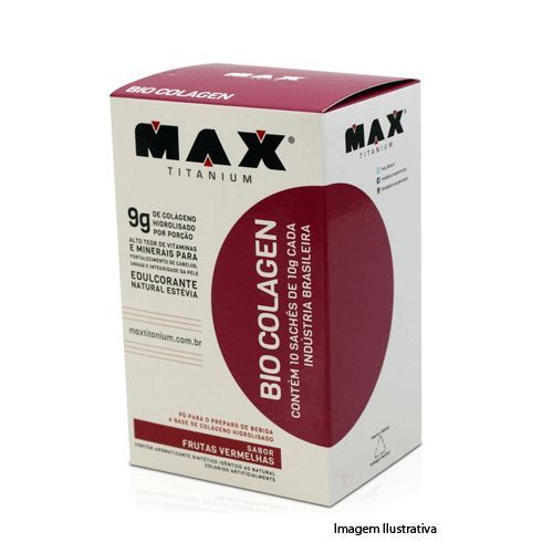 Bio Colagen - 10 sach�s de 10g Col�geno - Tangerina - Max Titanium