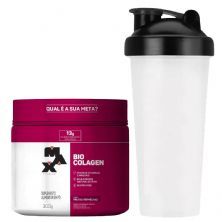 Bio Colagen - Sabor Frutas Vermelhas 300g + Coqueteleira 600ml Preta - Max Titanium
