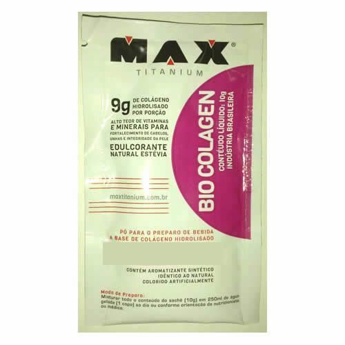 Bio Colagen - sach� de 10g Sabor Tangerina - Max Titanium