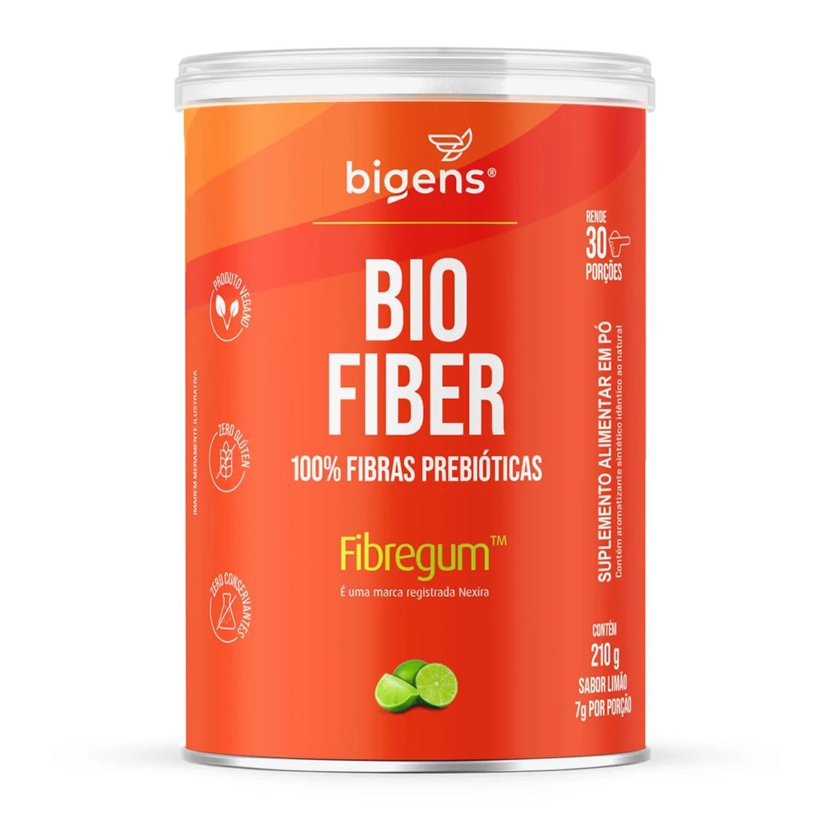 Bio Fiber Fibregum - 210g Lim�o - Bigens
