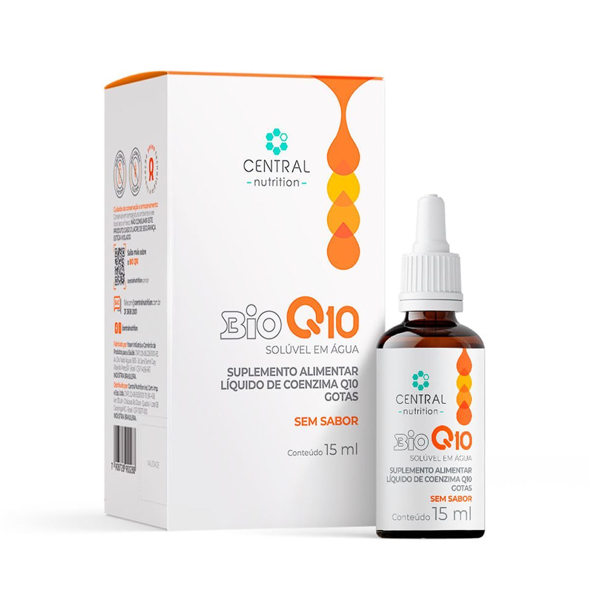 Bio Q10 Gotas - 15ml Sem Sabor - Central Nutrition