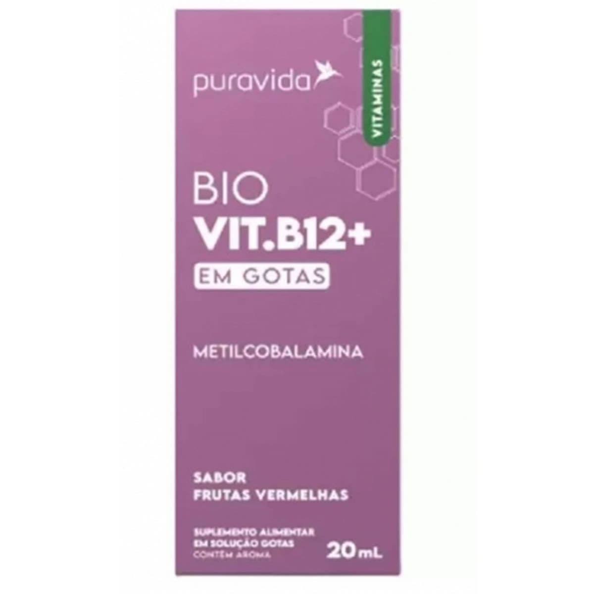 Bio Vit B12 - 20ml Frutas Vermelhas - Puravida