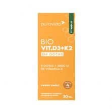 Bio Vit D3+k2 Nova Composi��o - 20ml Lim�o - Puravida