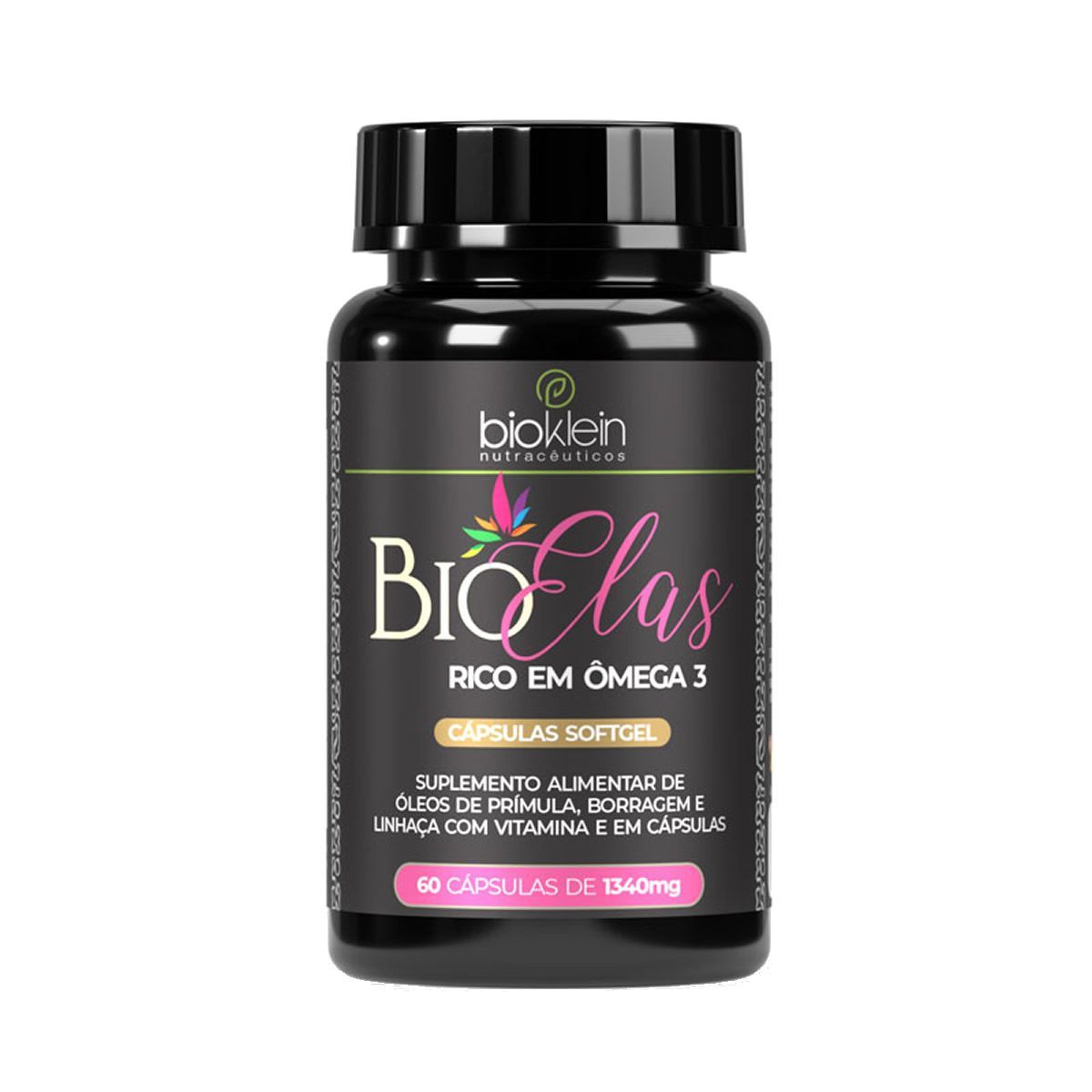 BioElas �mega 3 �leo de Borragem e Pr�mula - 60 C�psulas - Bioklein