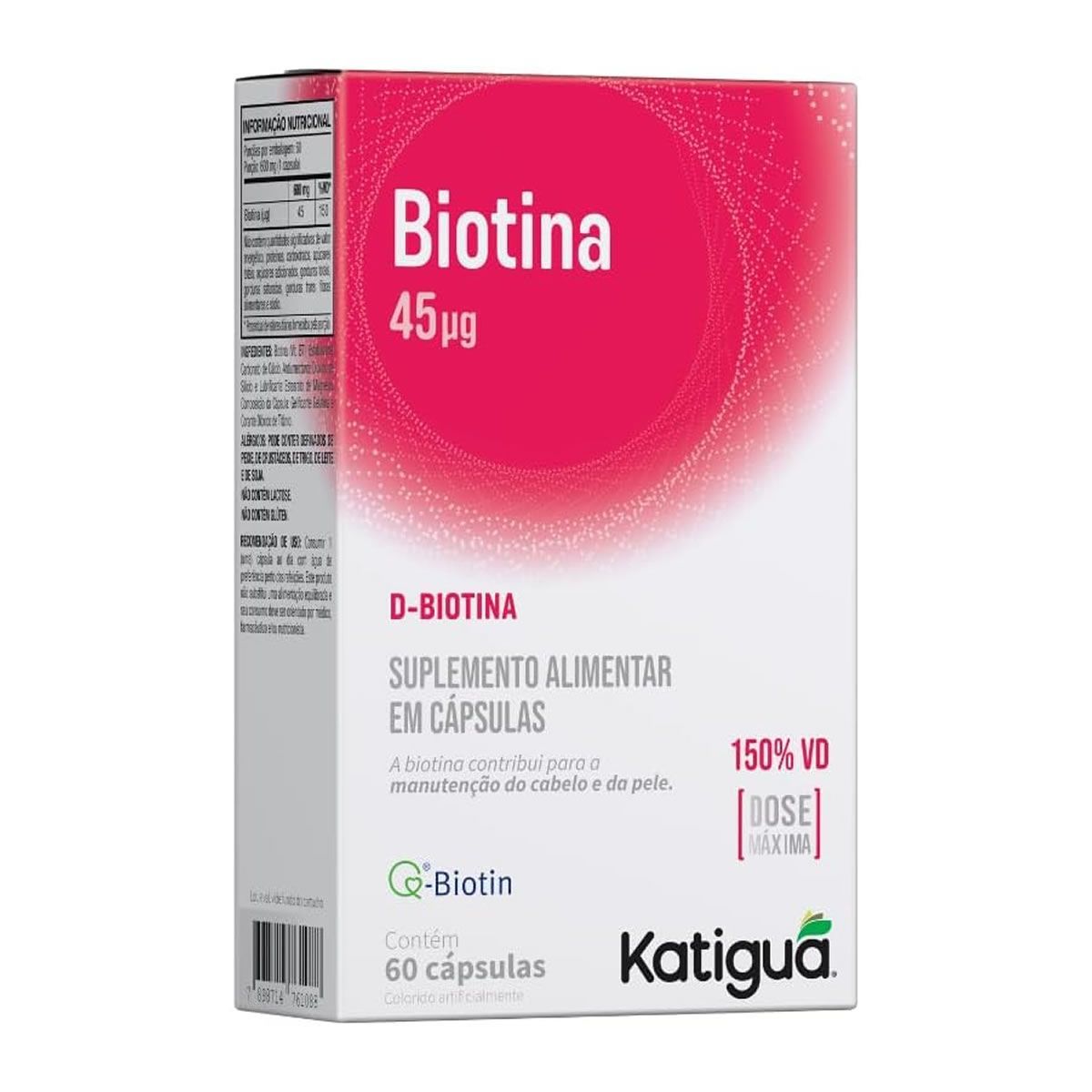 Biotina Dose M�xima - 60 C�psulas - Katigu�