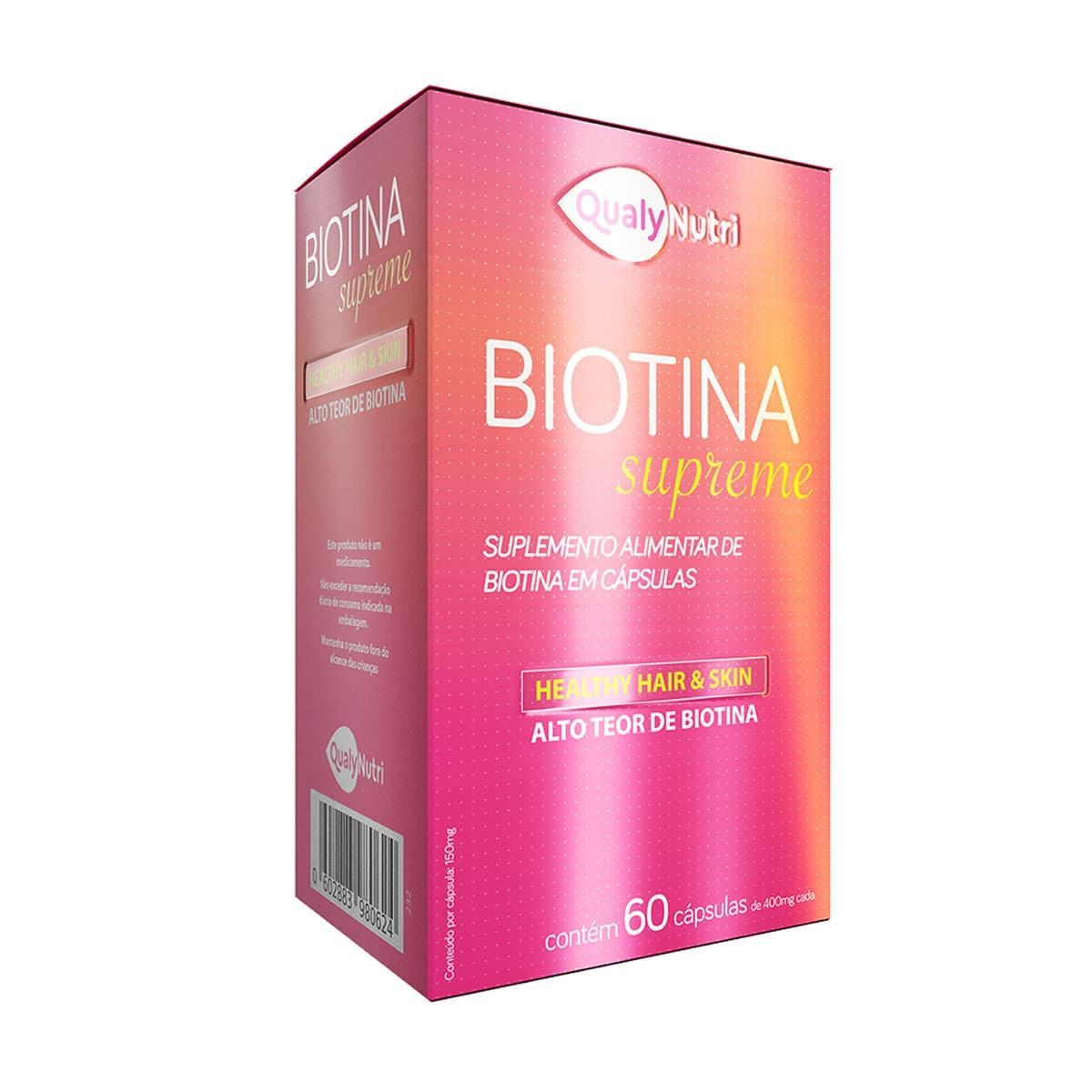 Biotina Supreme - 60 C�psulas -  QualyNutri*** Data Venc. 15/02/2024