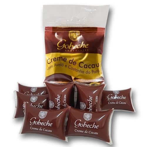 Bisnaga de Creme de Cacau com Avel� e Castanha do Par� - 4 unidade 20g - Gobeche