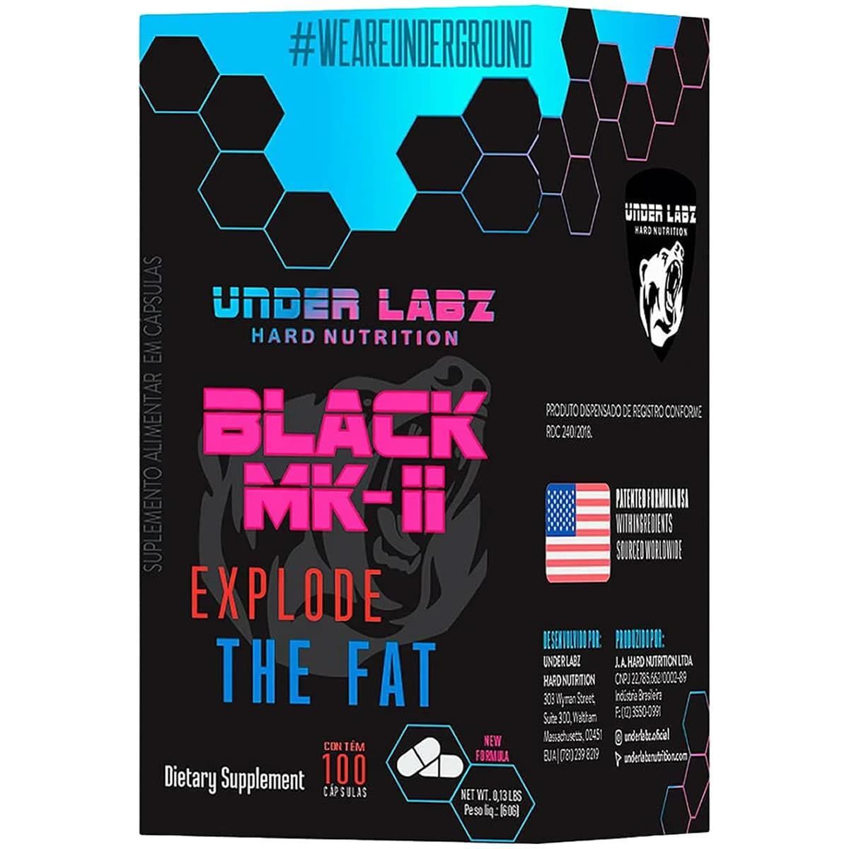 Black Mk II Explode - 100 C�psulas - Under Labz