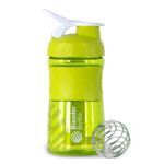 Coqueteleira Sportmixer 20oz - 590 ml Verde/Branco - Blender Bottle