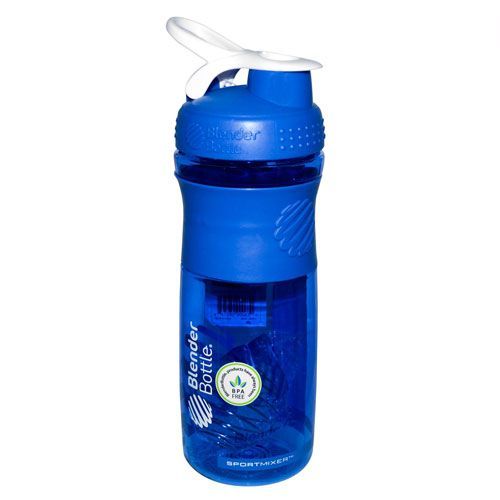 Coqueteleira Sportmixer 28oz - 830 ml Azul/Branco - Blender Bottle