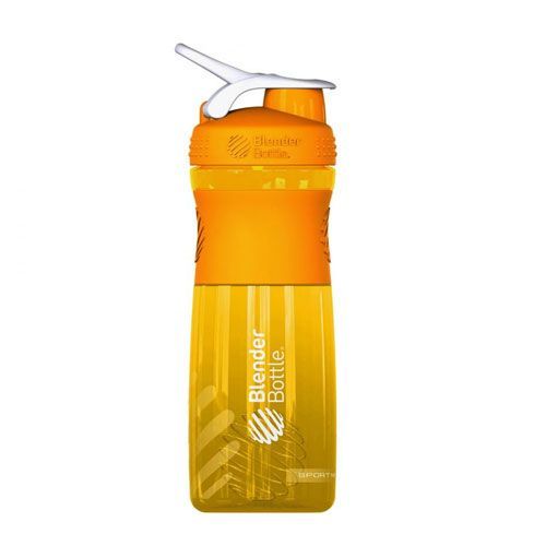 Coqueteleira Sportmixer 28oz - 830 ml Laranja/Branco - Blender Bottle