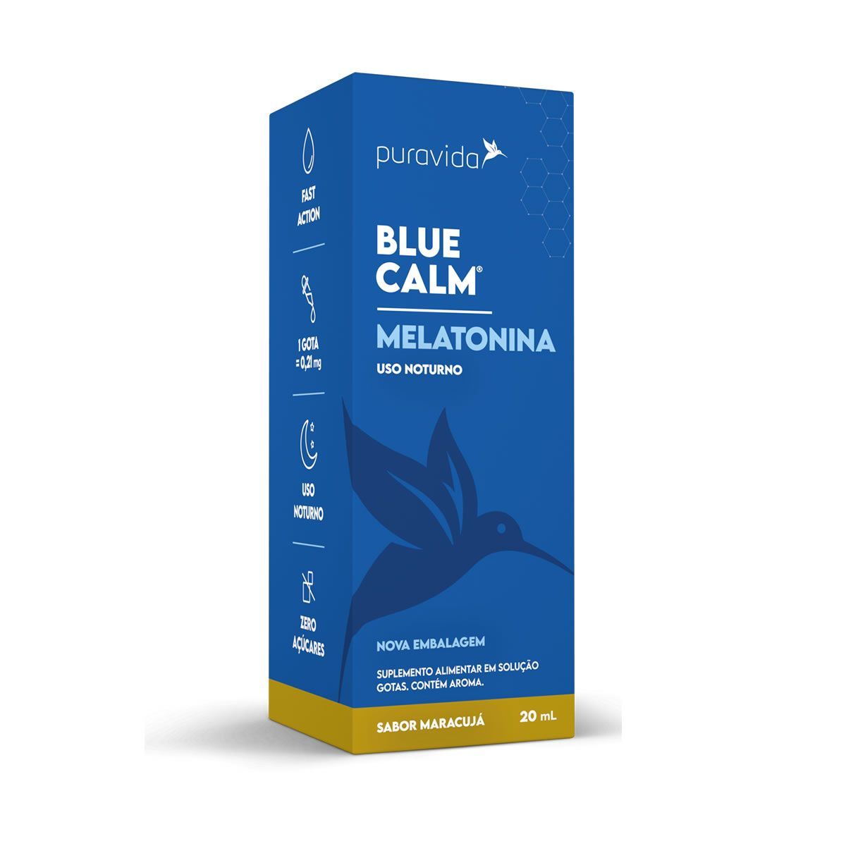 Blue Calm Melatonina - 20ml Maracuj� - Puravida