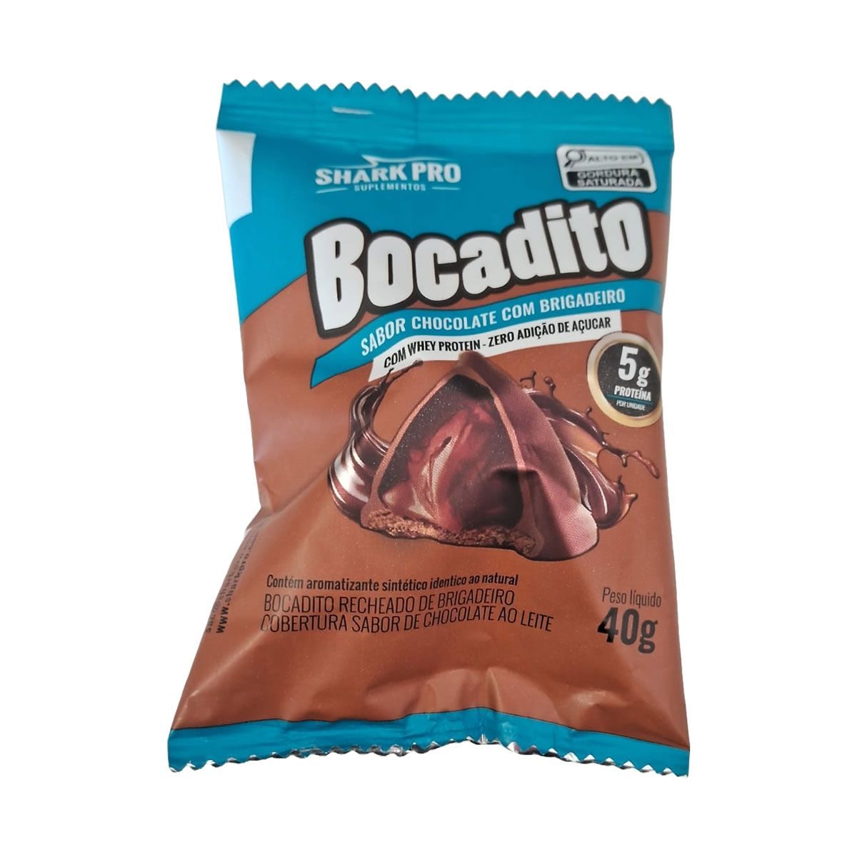 Bocadito - 1 Unidade 40g Chocolate Com Brigadeiro - Shark Pro