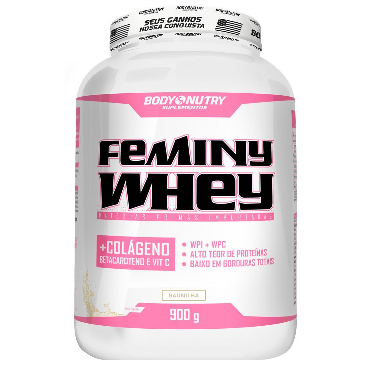 Body Feminy Whey Col�geno - 900g Baunilha - Body Nutry