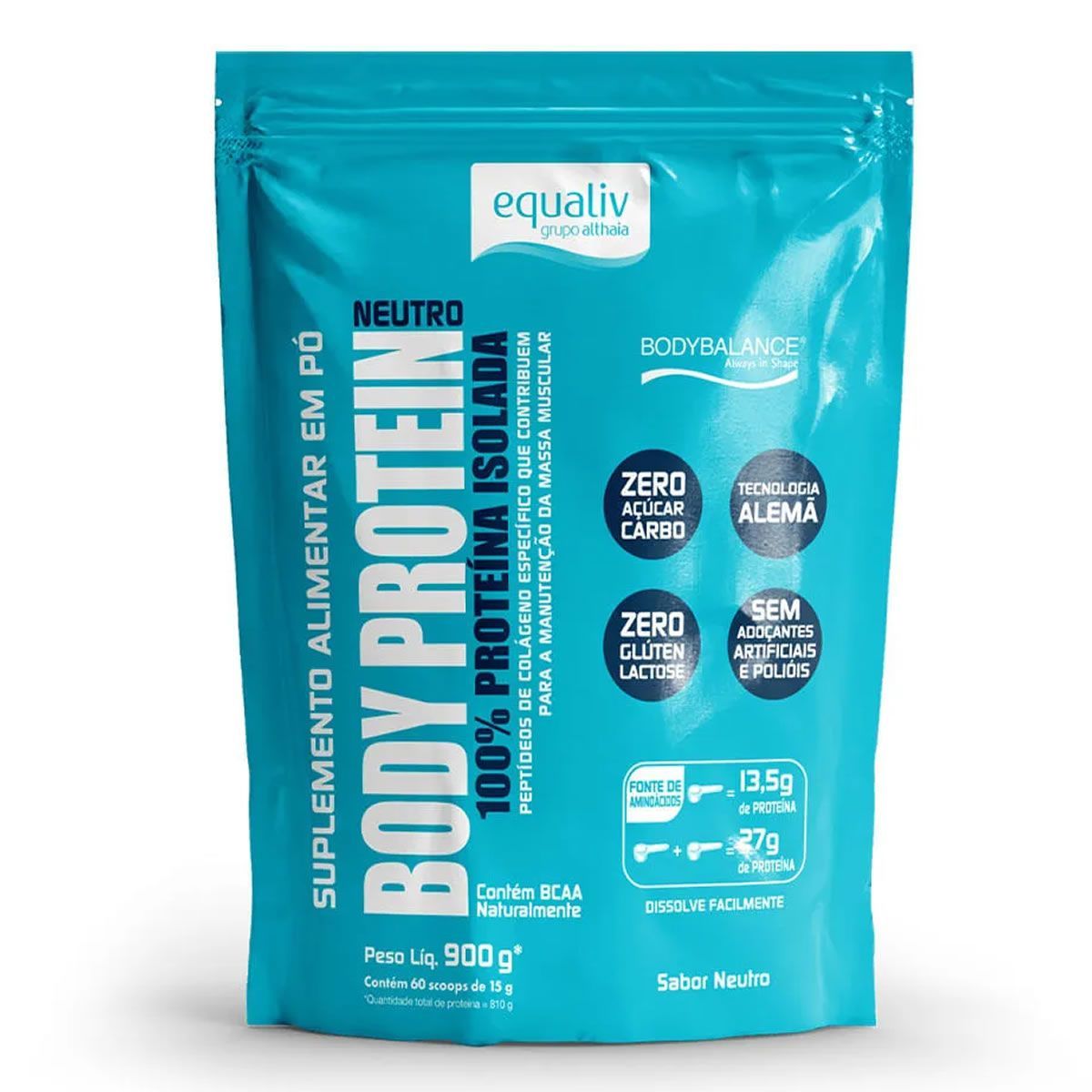 Body Protein - 900g Refil Neutro - Equaliv